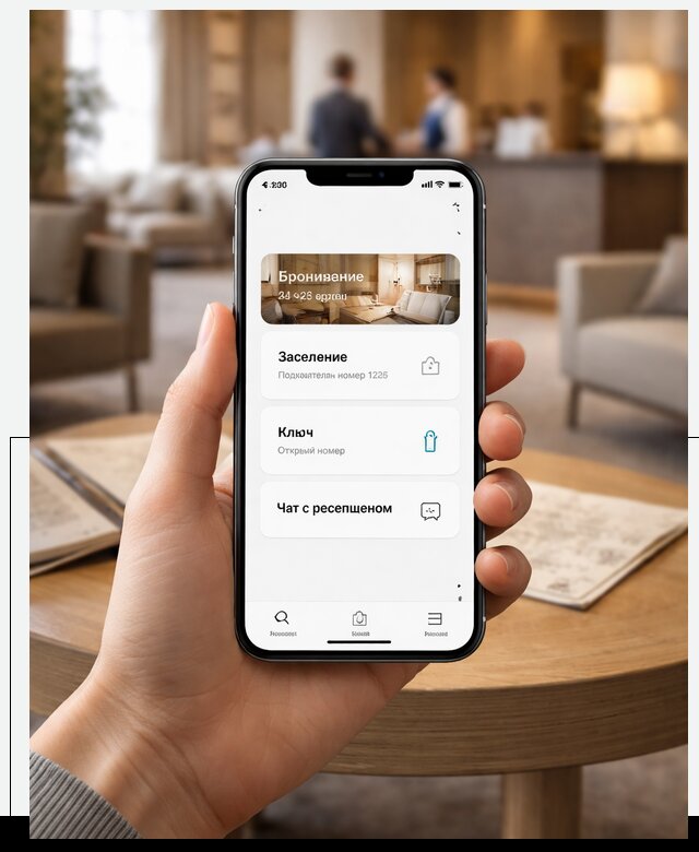 Мобильное приложение для гостей отеля в Ейске, управление сервисом